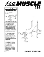 Weider Elite Muscle 136 Manual preview