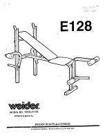 Preview for 1 page of Weider Flex 108 Wt Bench Manual