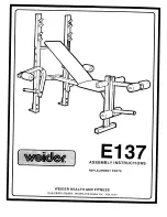 Preview for 1 page of Weider Flex 109 Weight Bench Manual