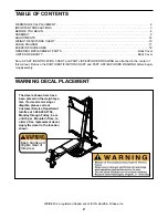 Preview for 2 page of Weider Flex Ctx 60 User Manual