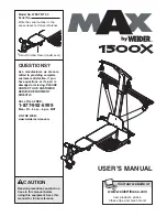 Weider MAX 1500x User Manual preview