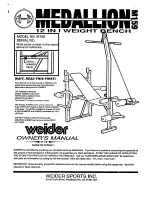 Weider Medallion 12 In 1 Bench Manual preview