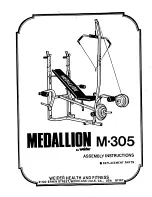 Weider MEDALLION M-305 Assembly Instructions Manual preview