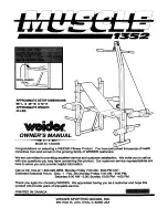 Preview for 1 page of Weider Muscle 1352 Owner'S Manual