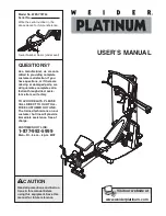 Weider PLATINUM WESY78744 User Manual preview