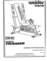 Weider Power D610 Assembly Instruction Manual preview