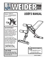 Weider Pro 132 User Manual preview