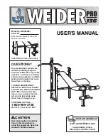 Weider Pro 136 Manual preview