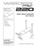 Weider PRO 220 User Manual preview