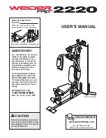 Weider Pro 2220 User Manual preview