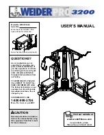 Weider PRO 3200 User Manual preview