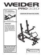 Weider Pro 330 (Dutch) Gebruikershandleiding preview