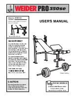 Предварительный просмотр 1 страницы Weider Pro 350se User Manual