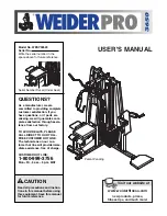 Weider PRO 3650 User Manual preview