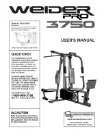 Weider PRO 3750 User Manual preview