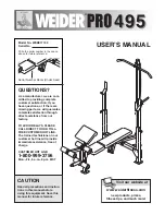 Weider Pro 495 User Manual preview