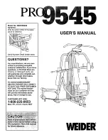 Weider Pro 9545 Manual предпросмотр