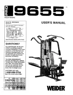 Weider Pro 9655 Manual preview