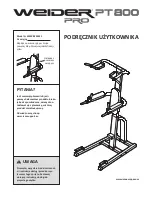 Preview for 1 page of Weider Pro Pt 800 (Polish) Podręcznik Użytkownika