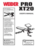 Weider Pro XT20 WEBE09101 User Manual preview