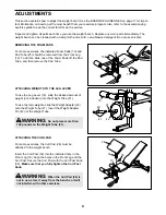 Preview for 9 page of Weider Pro Xt20 Weight Bench User Manual