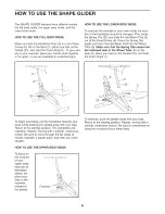 Preview for 6 page of Weider Shape Glider User Manual