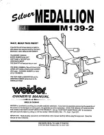 Preview for 1 page of Weider Silver MEDALLION M139-2 Owner'S Manual