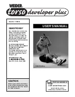 Weider TDPWM0 User Manual preview