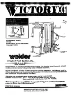 Preview for 1 page of Weider Victory X41 Manual