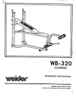 Weider WB-320 Classic Assembly Instructions Manual preview