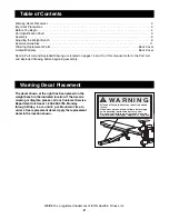 Preview for 2 page of Weider WEBE09100 User Manual