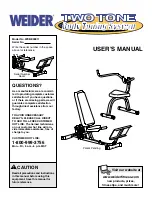 Preview for 1 page of Weider WEBE09911 User Manual