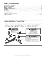 Preview for 2 page of Weider WEBE1057.0 User Manual