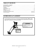 Предварительный просмотр 2 страницы Weider WEBE15911.0 User Manual