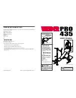 Preview for 1 page of Weider WEEVBE33011 User Manual