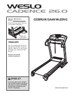 Weider Welso Cadence 26.0 Treadmill (Dutch) Gebruiksaanwijzing preview