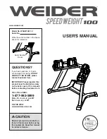 Weider WSAW10011.0 User Manual preview