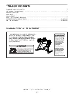 Preview for 2 page of Weider WSAW10011.0 User Manual