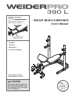 Preview for 1 page of WeiderPro 390 L 831.15928.1 User Manual