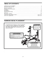 Preview for 2 page of WeiderPro 390 L 831.15928.1 User Manual