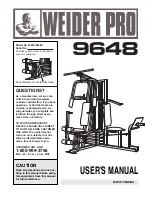 Preview for 1 page of WeiderPro 9648 User Manual