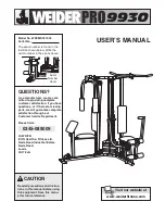 WeiderPro weiderpro 9930 User Manual предпросмотр