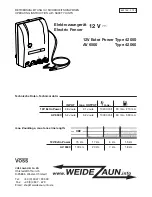 WeideZaun 12V Extra Power Operating Instruction With Safety Hints preview