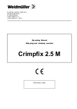 Weidmuller Crimpfix 2.5 M Operating Manual предпросмотр