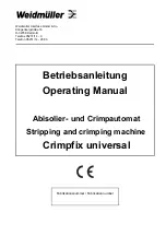 Weidmuller Crimpfix universal Operating Manual preview