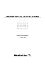 Preview for 1 page of Weidmuller IE-CS-2TX-1RS232/485 User Manual