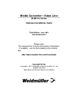 Weidmuller IE-MC-VL Hardware Installation Manual предпросмотр