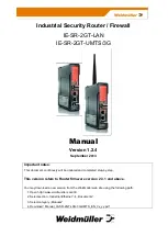 Предварительный просмотр 1 страницы Weidmuller IE-SR-2GT-LAN Manual