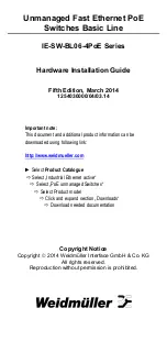 Weidmuller IE-SW-BL06-1TX-4PoE-1SC Hardware Installation Manual preview