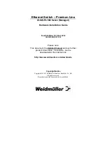 Предварительный просмотр 1 страницы Weidmuller IE-SW-PL18M Series Hardware Installation Manual